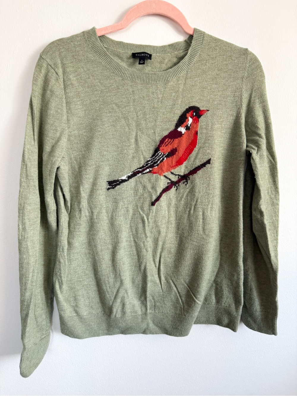 Talbots Light Olive Green Crewneck Sweater